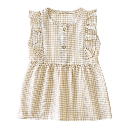 Korean Style Baby Girls Sleeveless Princess Dresses childrensterritory