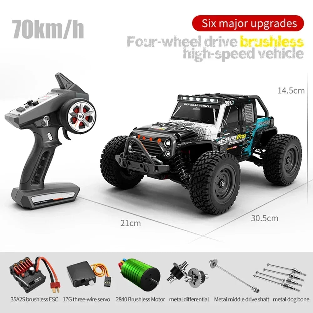 High-Speed 70KM/H 4WD RC Car With Led Lights childrensterritory