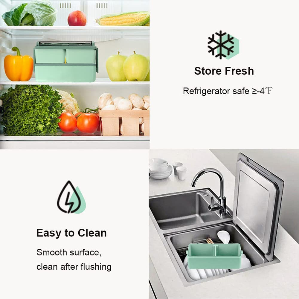 Kids Bento Lunch Box With Removable Compartments childrensterritory