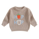Toddler Girls Letter Print Knitted Warm Autumn Sweaters childrensterritory