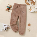 Kids Soft and Comfortable Fabric Solid Color Winter Pants childrensterritory