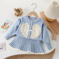 Girls' Long-Sleeved Heart Design Winter Outfit childrensterritory