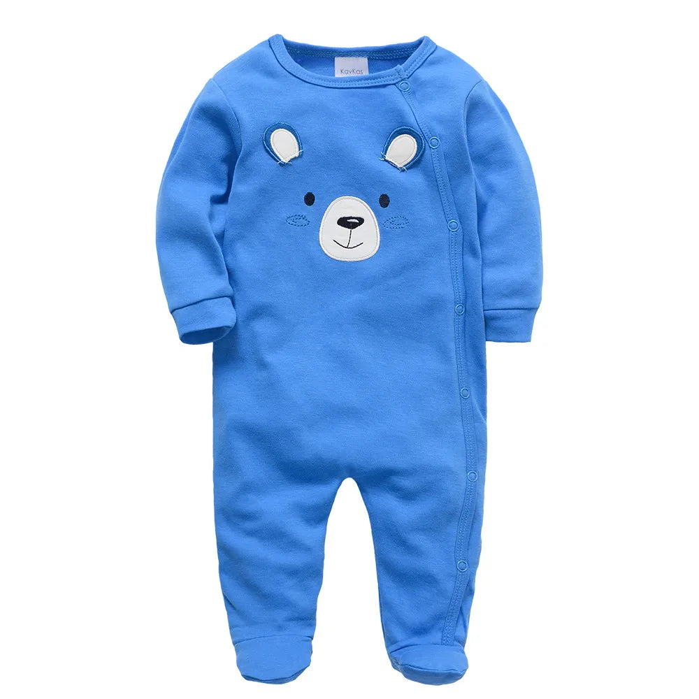 3-4 Pcs/Lot Baby Girls Boys Cartoon Design Cotton Rompers