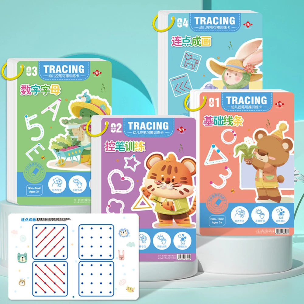 Children's Reusable Educational Calligraphy Practice Book