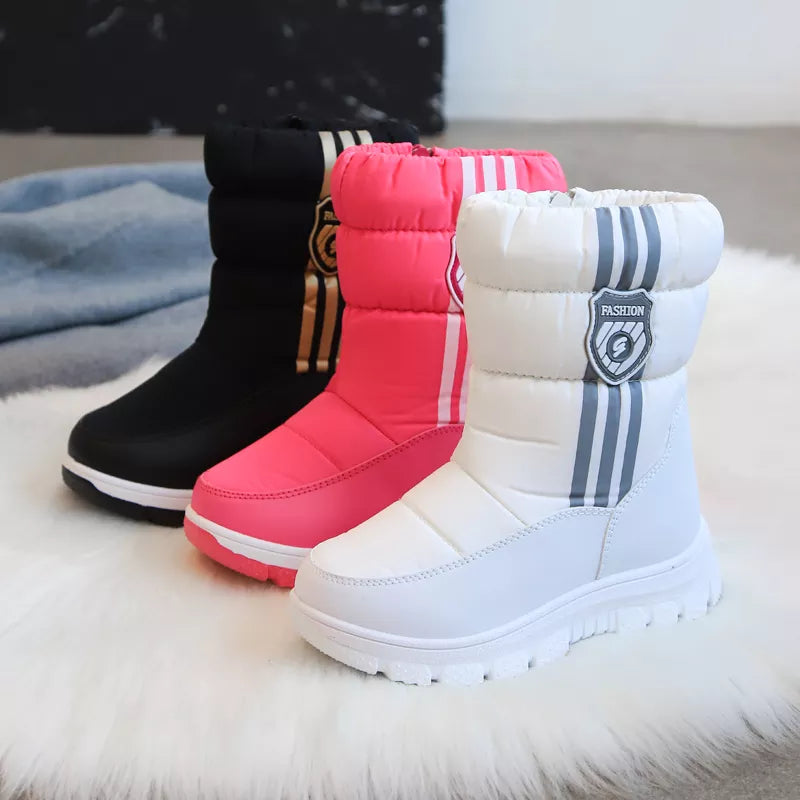 Kids Non-Slip, Waterproof Warm Fur Ankle Boots childrensterritory