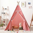 Kids Porable Cotton Canvas Indian Play Tent childrensterritory