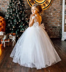 Embroidery Design Girls' White Ivory First Communion Dress childrensterritory