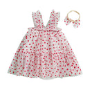 Baby Girls' Floral Print Summer Dress with Bow Headband