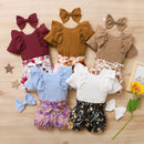 Baby Girl Printed 3 Pieces Outfits New Born Clothes Set childrensterritory