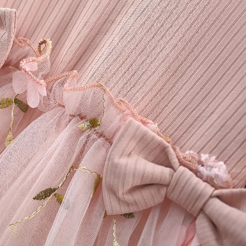 Girls’ Elegant Long-Sleeve Winter Dresses