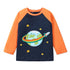 Cartoon Embroidered Kids Long Sleeves Cotton Tops childrensterritory