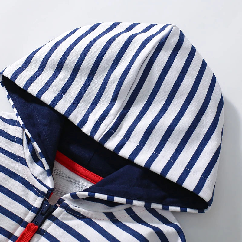 Cartoon Shark Design Cotton Hoodies for Kids