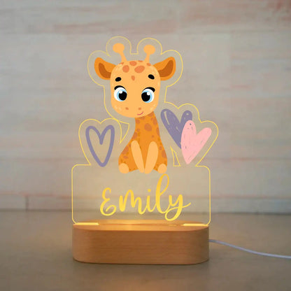 Personalized Cartoon Animal Design Night Light for Kids Room childrensterritory