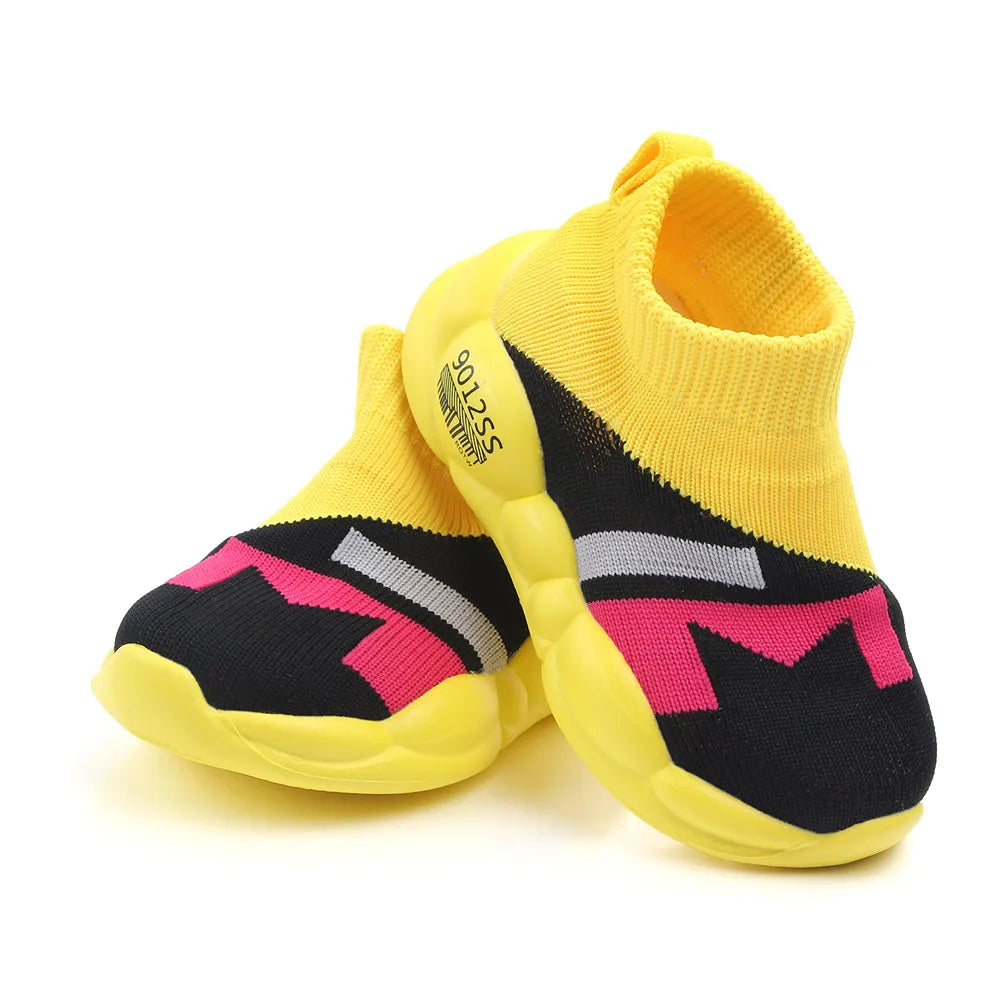 Kids Soft Cotton Slip-on Rubber Sole Walking Shoes childrensterritory