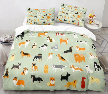 3D Cartoon Animal Print Microfiber Kids Bedding Sets childrensterritory
