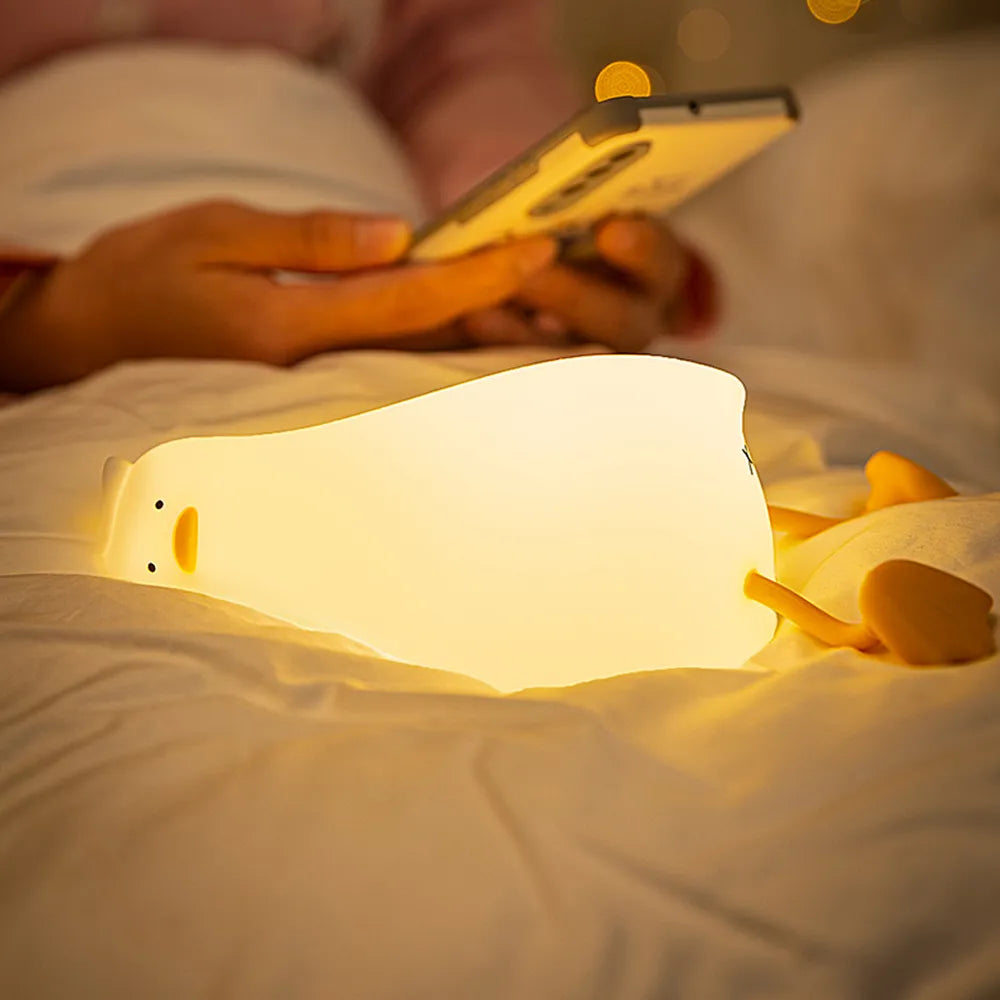 Rechargeable Lying Flat Duck LED Night Light for Kids&