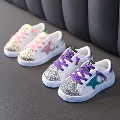 Kids Girls Soft Soled Casual Bling Sneakers/Shoe childrensterritory