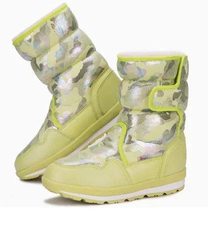 Kids Girls Non Slip Warm Waterproof Long Snow Boots