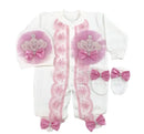3pcs Pearly Crown Personalised Name Onesie for Newborn Babies childrensterritory