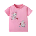 Kids Girls Cartoon Unicorns Design Summer Cotton Tees