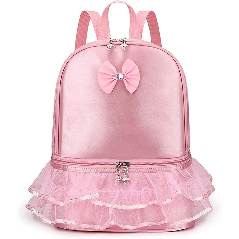 Little Girls Ballerina Dance Backpack with Shoe Compartment childrensterritory