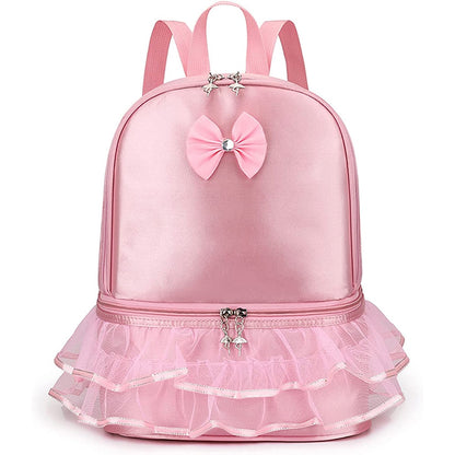 Little Girls Ballerina Dance Backpack with Shoe Compartment childrensterritory