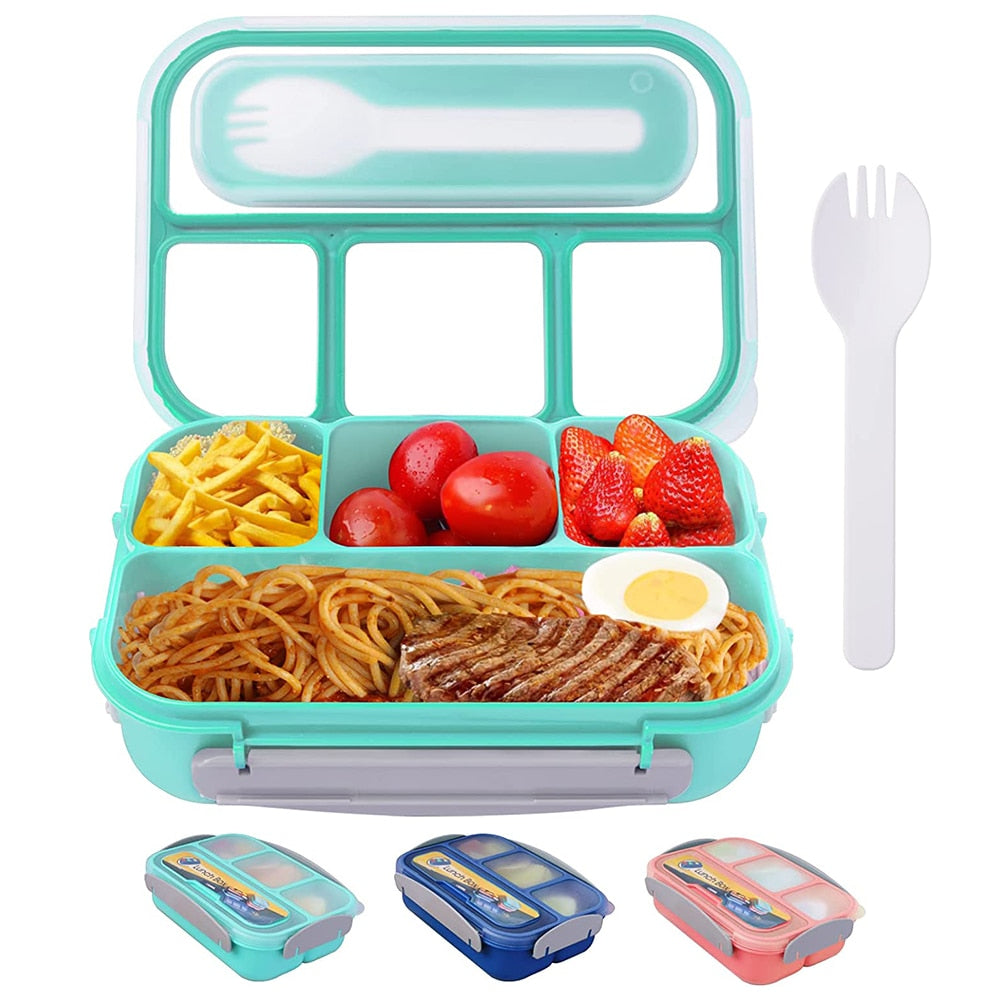 Leak-Proof Kids Lunch Box with 4 Compartments childrensterritory