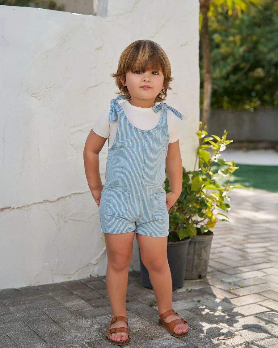 Matching Summertime Denim Outfit for Brother and Sister
