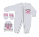 3pcs Pearly Crown Personalised Name Onesie for Newborn Babies childrensterritory