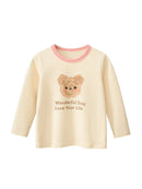 Girls' Cartoon Print Long Sleeves Stylish Tops childrensterritory