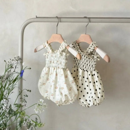 Baby Girl Pleated Romper for Summer