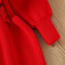 Kids Girls Elegant Princess Sweater Dresses for Winter Parties childrensterritory