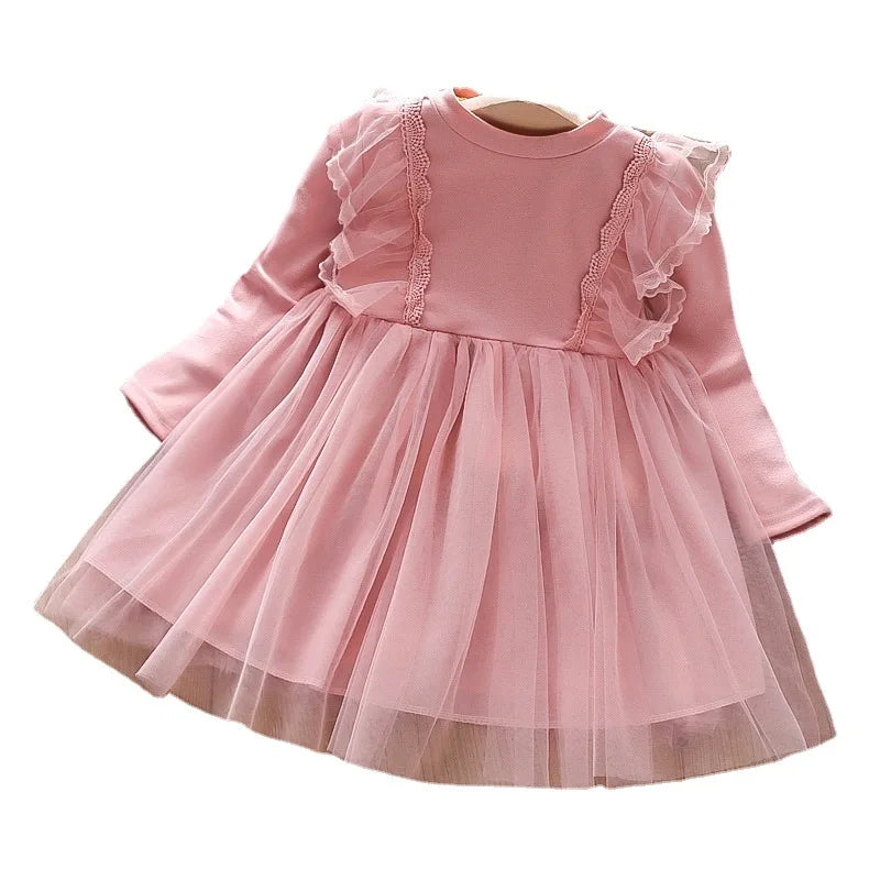 Girls' Long-Sleeved Elegant Party Dresses