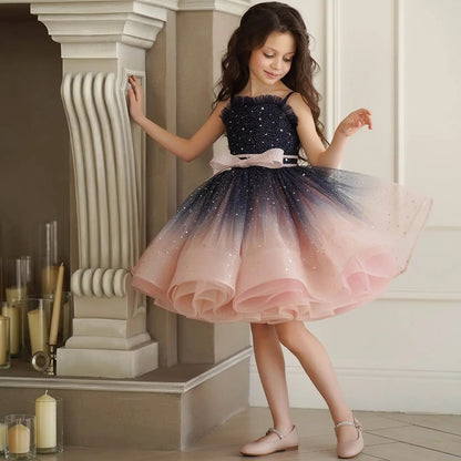 Elegant Puffy Tulle Kids Girls Wedding/Party Wear Dresses childrensterritory