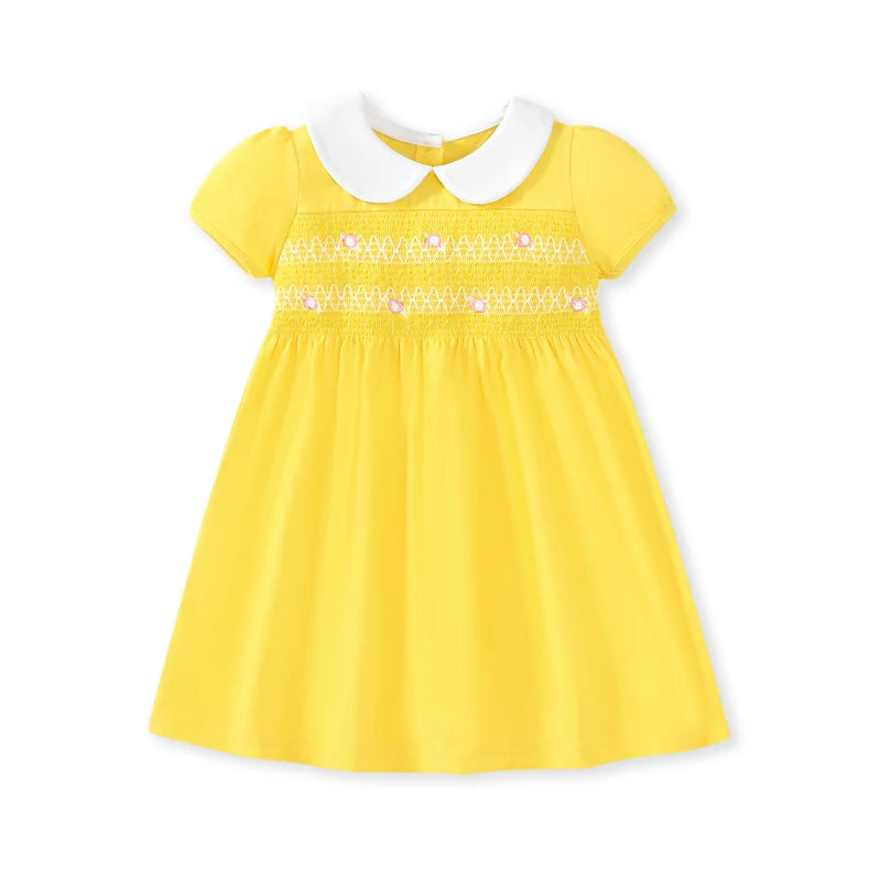 Kids Girls Cute Print Summer Casual Cotton Dresses childrensterritory