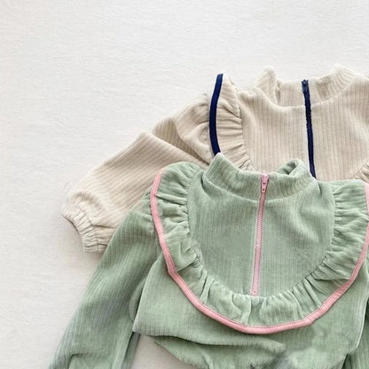 Kids Girl Korean Style Sweater + Pants Fashionable Two Piece Set childrensterritory