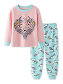 Cartoon and Letter Print Toddler Boys Girls Pajamas Sets childrensterritory
