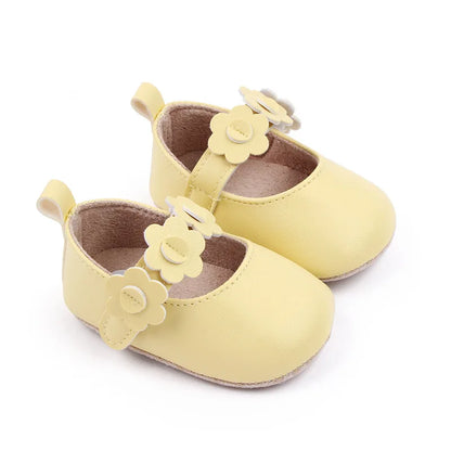 First Walker Flower Design Leather Shoes childrensterritory