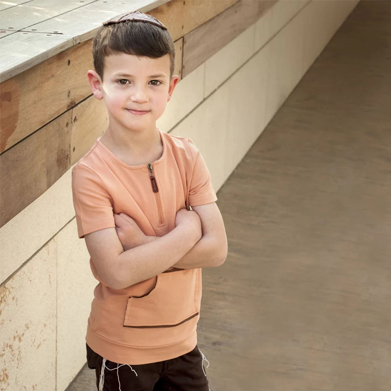 Casual Family Matching Zipper T-shirts