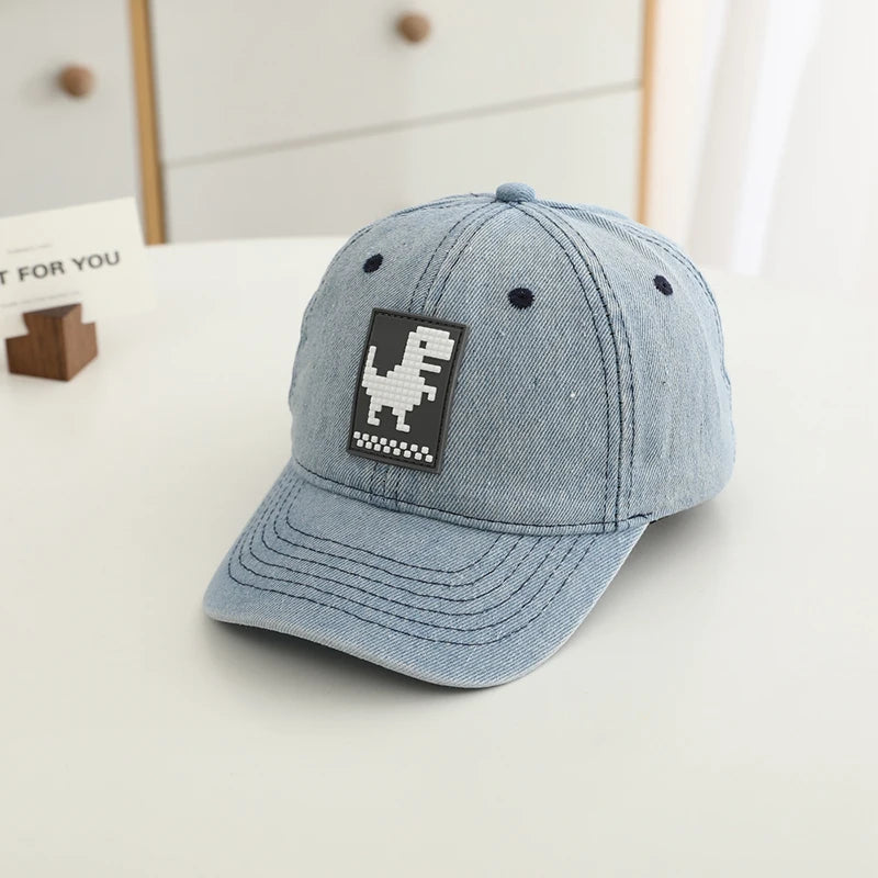 Kids Boys Cartoon Dinosaurs Design Adjustable Sports Hats