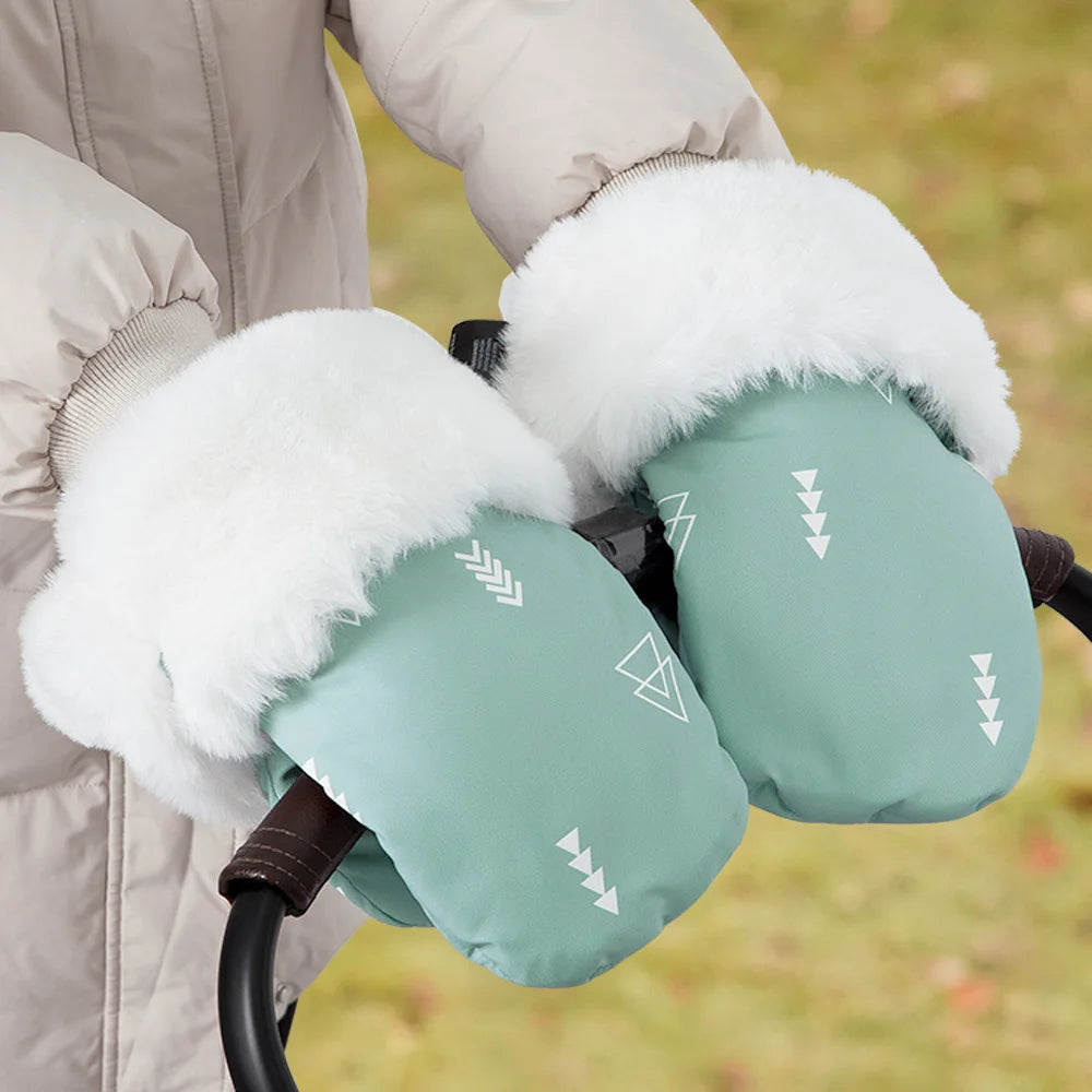 Waterproof Cute Bear Design Warm 1 Pair Stroller Gloves childrensterritory