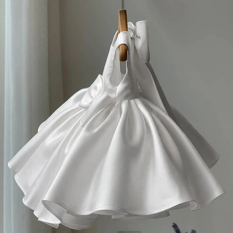 Toddler Girl Elegant Sleeveless First Communion Dress