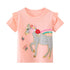 Cartoon Animal Design Little Girls Cotton T Shirts for Summer childrensterritory