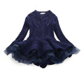 Kids Girls Ruffle Long Sleeve Warm Princess Dresses childrensterritory