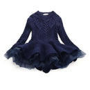 Kids Girls Ruffle Long Sleeve Warm Princess Dresses childrensterritory