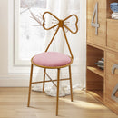 Metal Frame Butterfly Bow Design Modern Makeup Chair childrensterritory