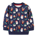 Kids Santa Claus Print Christmas Sweatshirts