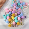 Little Girls 20Pcs Colorful Plush Ball Elastic Hair Bands childrensterritory
