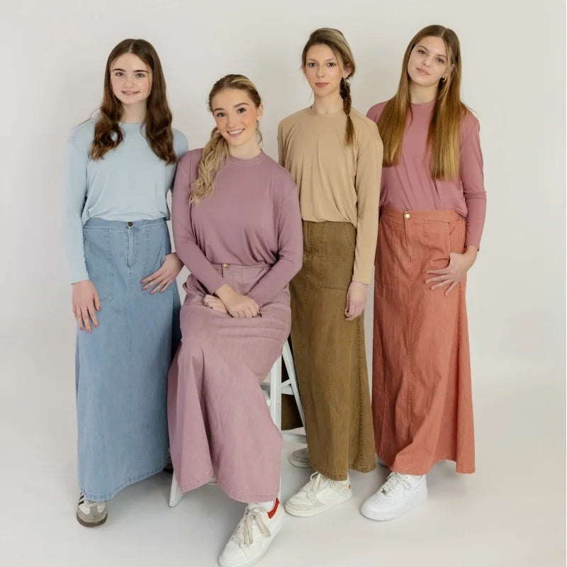 Solid Colour Full Sleeves Summer Clothing Sets For Girls childrensterritory