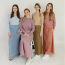 Solid Colour Full Sleeves Summer Clothing Sets For Girls childrensterritory